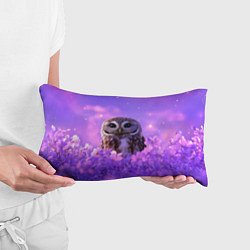 Подушка-антистресс Сова в фиолетовых цветах, цвет: 3D-принт — фото 2