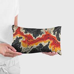 Подушка-антистресс Красно-черная потертая текстура, цвет: 3D-принт — фото 2