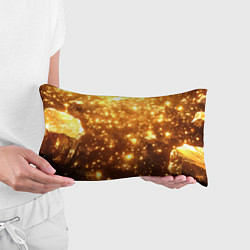 Подушка-антистресс Золотые блестки потертая текстура, цвет: 3D-принт — фото 2