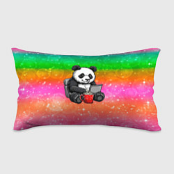 Подушка-антистресс Панда с кофе за ноутом, цвет: 3D-принт