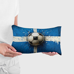 Подушка-антистресс Футбольный мяч на синем, цвет: 3D-принт — фото 2
