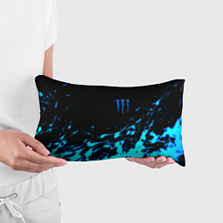 Подушка-антистресс Monster energy голубые краски, цвет: 3D-принт — фото 2