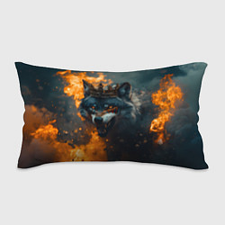 Подушка-антистресс Злой волк в огне, цвет: 3D-принт