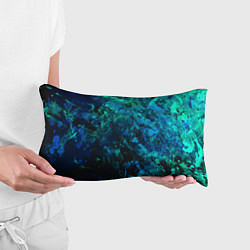 Подушка-антистресс Абстракция - blue-green paint spill, цвет: 3D-принт — фото 2