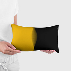 Подушка-антистресс Чёрно-жёлтый пополам с переходом, цвет: 3D-принт — фото 2