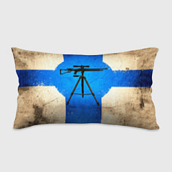 Подушка-антистресс Стендовая спортивная стрельба на синем, цвет: 3D-принт