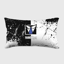 Подушка-антистресс Rainbow six черно белые краски, цвет: 3D-принт