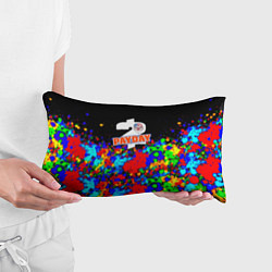 Подушка-антистресс Payday2 неоновые краски, цвет: 3D-принт — фото 2