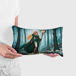 Подушка-антистресс Эльфийская ведьма в лесу среди черепов, цвет: 3D-принт — фото 2
