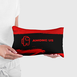Подушка-антистресс Among Us - red gradient по-горизонтали, цвет: 3D-принт — фото 2