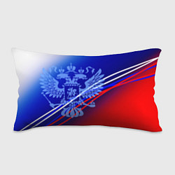 Подушка-антистресс Герб России и градиент бело-сине-красный