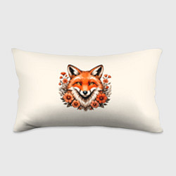 Подушка-антистресс Japanese fox in flowers, цвет: 3D-принт