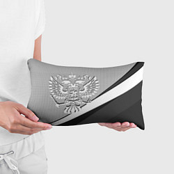 Подушка-антистресс Герб России серый текстурный, цвет: 3D-принт — фото 2