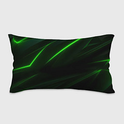 Подушка-антистресс Зеленая текстура с неоновыми линиями