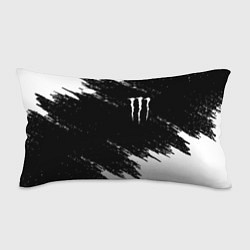 Подушка-антистресс Monster energy краски штрихи белые, цвет: 3D-принт