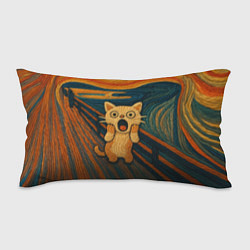 Подушка-антистресс Котик Крик - вязаный нейроарт, цвет: 3D-принт