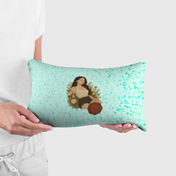 Подушка-антистресс Lana Del Rey сидит в цветах, цвет: 3D-принт — фото 2