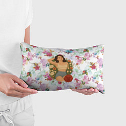 Подушка-антистресс Lana Del Rey в полевых цветах, цвет: 3D-принт — фото 2