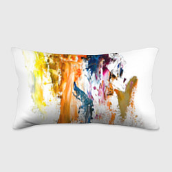 Подушка-антистресс Разноцветные мазки кисти на палитре художника, цвет: 3D-принт