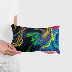 Подушка-антистресс Разводы и переливы разноцветной краски, цвет: 3D-принт — фото 2
