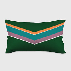 Подушка-антистресс Тёмный зелёный с полосами, цвет: 3D-принт