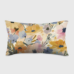 Подушка-антистресс Цветы акварель, цвет: 3D-принт