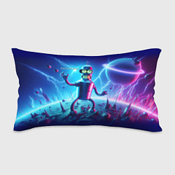 Подушка-антистресс Bender on neon planet - ai art fantasy, цвет: 3D-принт