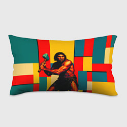 Подушка-антистресс Неандерталец поп-арт, цвет: 3D-принт