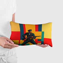 Подушка-антистресс Белогвардеец поп-арт, цвет: 3D-принт — фото 2