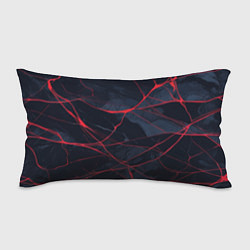 Подушка-антистресс Мраморные узоры из переплетений красных линий, цвет: 3D-принт