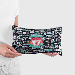 Подушка-антистресс Логотипы игр Ливерпуль глитч, цвет: 3D-принт — фото 2