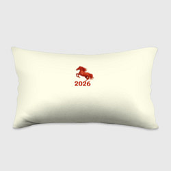 Подушка-антистресс Символ 2026 года красная огненная лошадь, цвет: 3D-принт