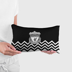 Подушка-антистресс Liverpool чернобелые линии, цвет: 3D-принт — фото 2