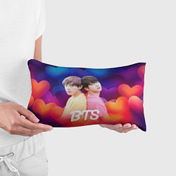 Подушка-антистресс BTS сердечки, цвет: 3D-принт — фото 2