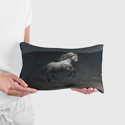 Подушка-антистресс Белая лошадь в прыжке, цвет: 3D-принт — фото 2