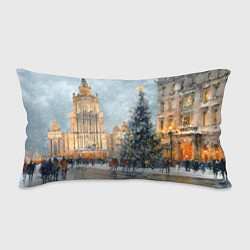Подушка-антистресс Новогодняя Москва, цвет: 3D-принт