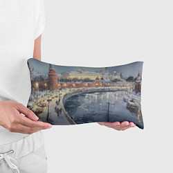 Подушка-антистресс Новогодние праздники в Москве, цвет: 3D-принт — фото 2