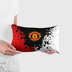 Подушка-антистресс Манчестер Юнайтед краски абстрактные, цвет: 3D-принт — фото 2