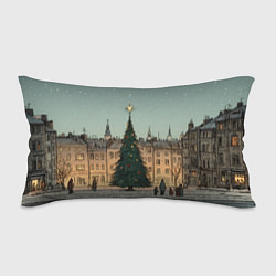 Подушка-антистресс Новогодняя елка во дворе, цвет: 3D-принт