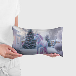 Подушка-антистресс Геометрическая новогодняя лошадка, цвет: 3D-принт — фото 2