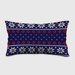 Подушка-антистресс Вязаный новогодний узор, цвет: 3D-принт