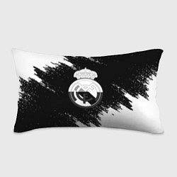Подушка-антистресс Реал Мадрид черно белые краски, цвет: 3D-принт