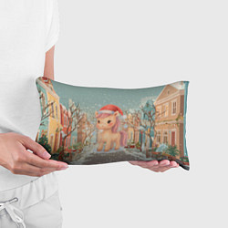 Подушка-антистресс Маленькая новогодняя милая лошадка, цвет: 3D-принт — фото 2