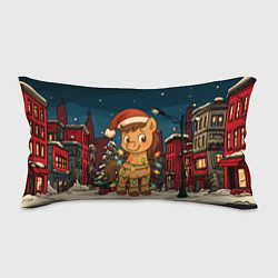 Подушка-антистресс Лошадка в новогодней гирлянде, цвет: 3D-принт