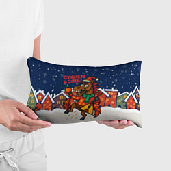 Подушка-антистресс Скачем в 2026 - лошадь с балалайкой, цвет: 3D-принт — фото 2