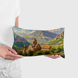Подушка-антистресс Горный покой: храм среди облаков, цвет: 3D-принт — фото 2