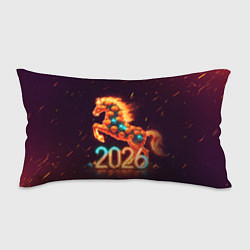 Подушка-антистресс Новогодняя мандариновая лошадь 2026, цвет: 3D-принт