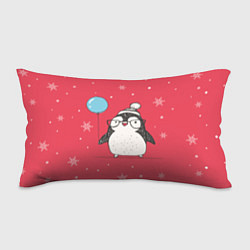 Подушка-антистресс Влюбленная пингвинка, цвет: 3D-принт