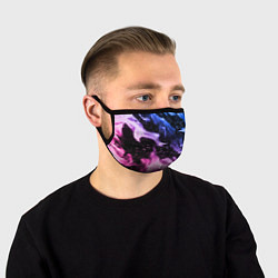 Маска для лица НЕОНОВЫЙ ОГОНЬ, цвет: 3D-принт
