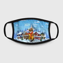 Маска для лица С Новым 2021 Годом!, цвет: 3D-принт — фото 2